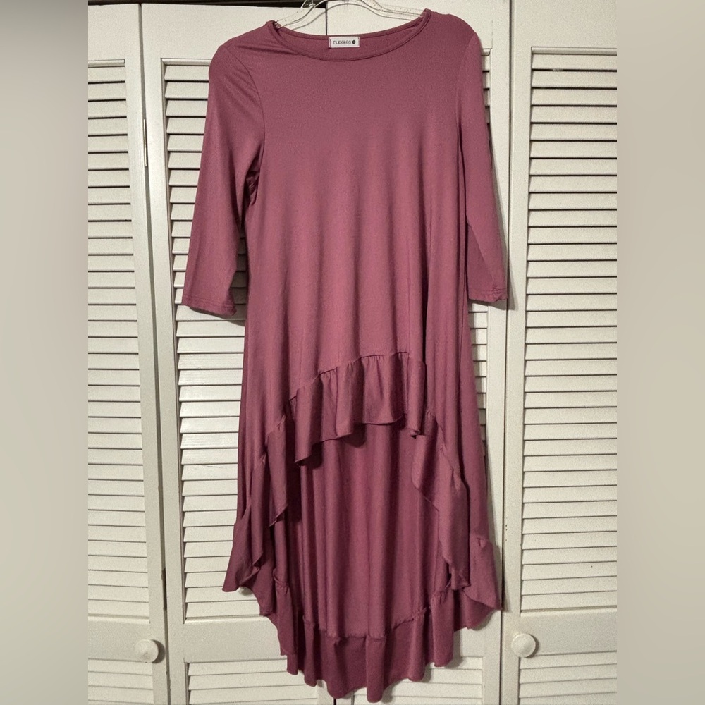 Chic Mauve High-Low Blouse